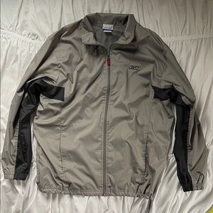 Reebok Men's Tan and Black Windbreaker Jacket